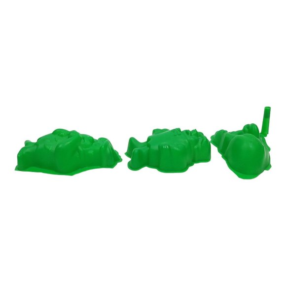Vintage Flintstones Gelatin Cake Molds Fred Barney Rubble Dino Plastic Green - Picture 7 of 10